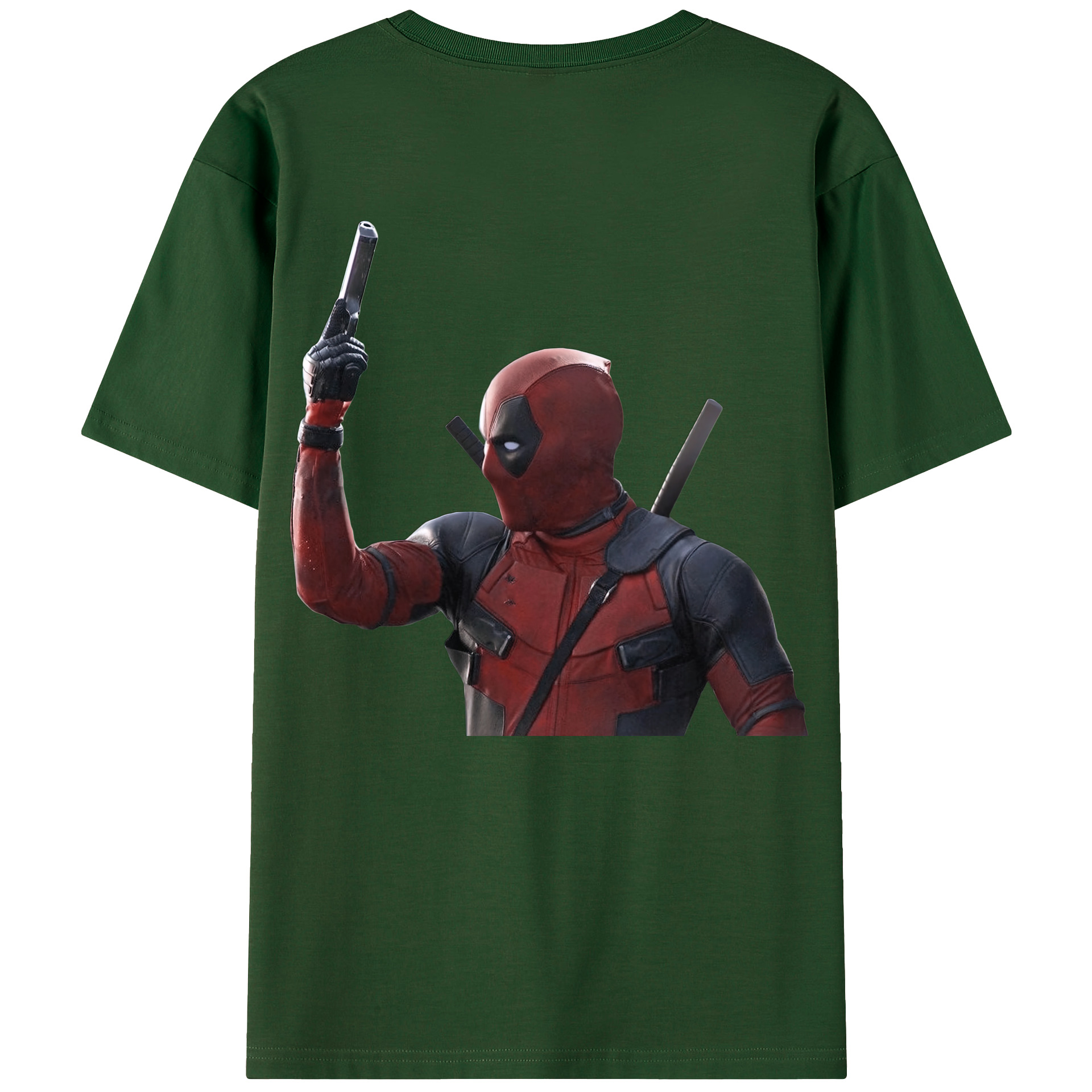 （画像用） Deadpool デッドプール 綿100％半袖Tシャツ（背面プリント）